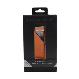 Mujjo Leather Wallet Sleeve for iPhone 7 – Tan | Slim Profile, Full-Grain Leathe